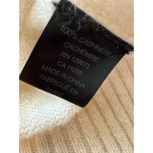 360 Cashmere Oversized Crewneck Sweater Off White Cashmere Pink Stripe S - Picture 8 of 8